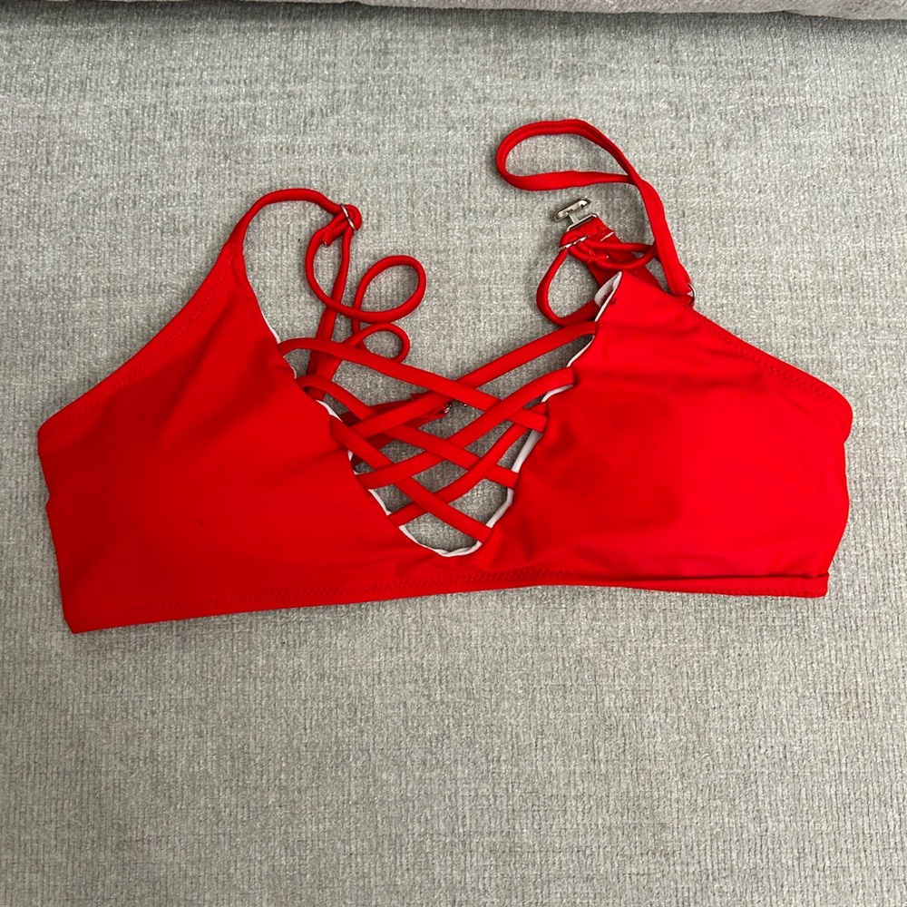 Red Lattice Front Bralette - Women Intimates
